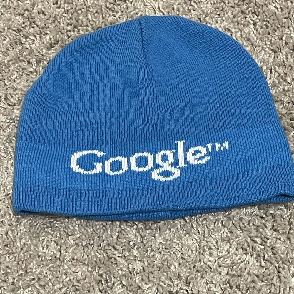 Google Logo Blue Knit Hat